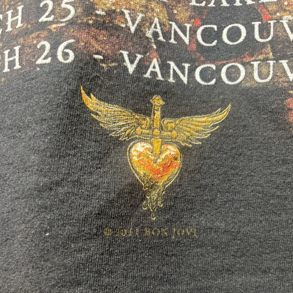 2011 Bon Jovi Live Tour Band Concert T-Shirt Men’s XL EUC - Picture 3 of 7
